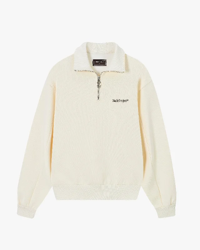 ORIGINS QUARTER ZIP MARSHMALLOW