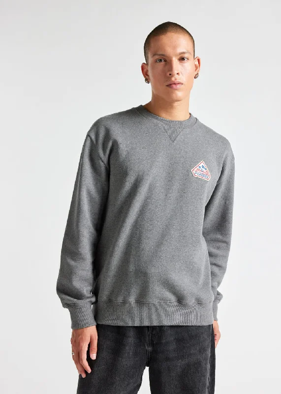 Sweat à col rond unisexe en coton bio Pyrenex Phase Ardesia marl grey