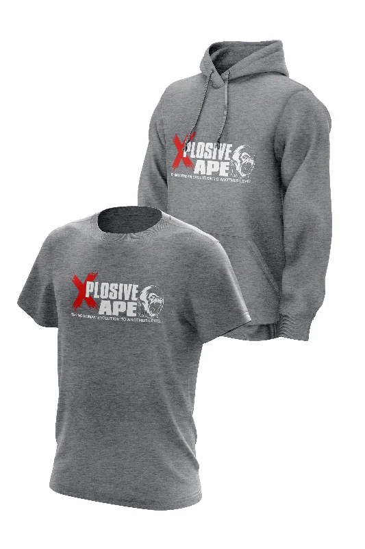 XAPE Classic Logo Hoodie & Tee Combo - Grey