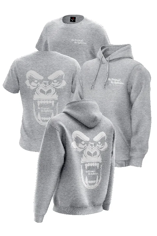 XAPE Primal Rage V1 Hoodie & Tee - Grey