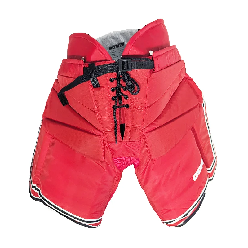 CCM HPG12A - NCAA Pro Stock Hockey Goalie Pants (Red/White/Black)