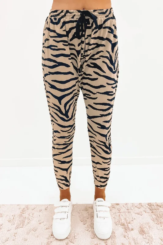 Comeback Pant Taupe Zebra