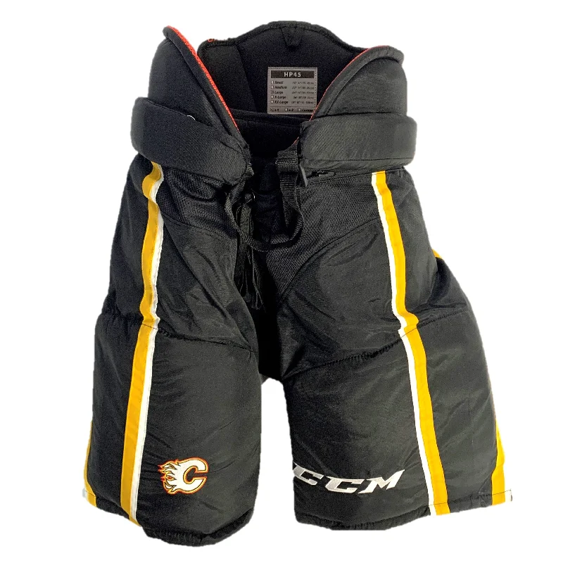 CCM HP45 Pro Stock Hockey Pants - Calgary Flames (NHL) - Black/White/Yellow