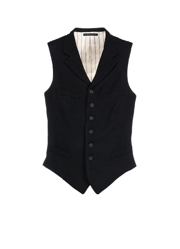 ARMY GABARDINE NOTCHED LAPEL GABARDINE VEST