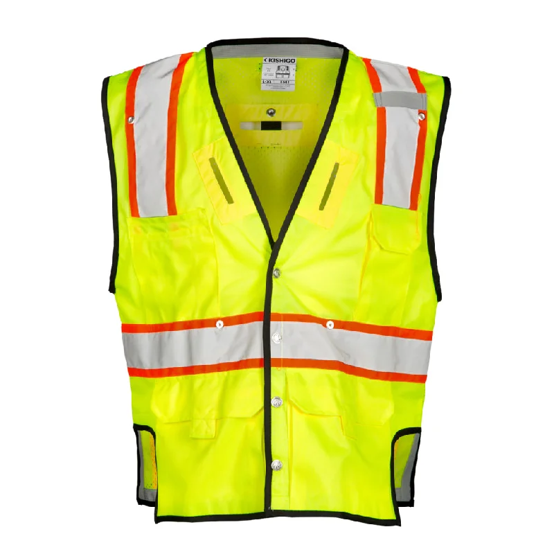 Kishigo Fall Protection Vest Hi-Vis Lime T341