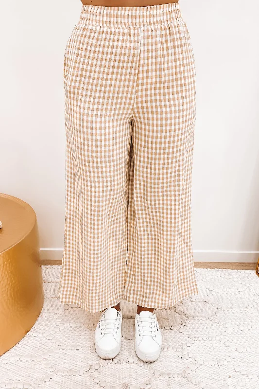 Pip Pant Beige Gingham