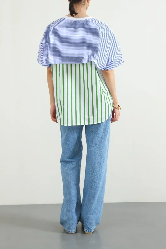 ASYMMETRICAL STRIPED TEE