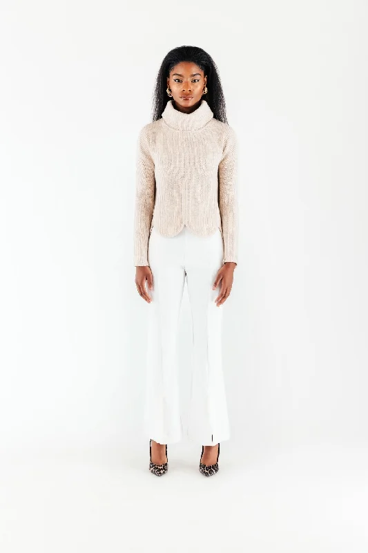 Café Au Lait Anna Scallop Sweater