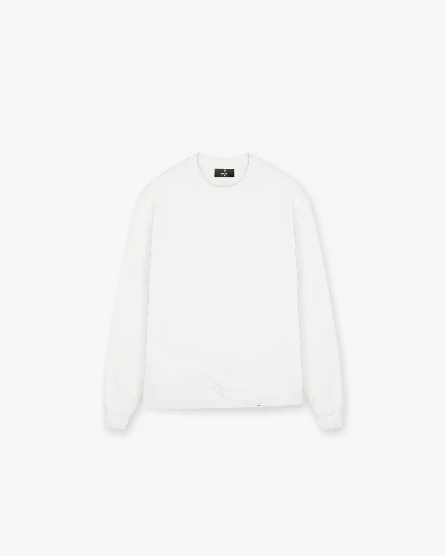 Initial Long Sleeve T-Shirt - Flat White