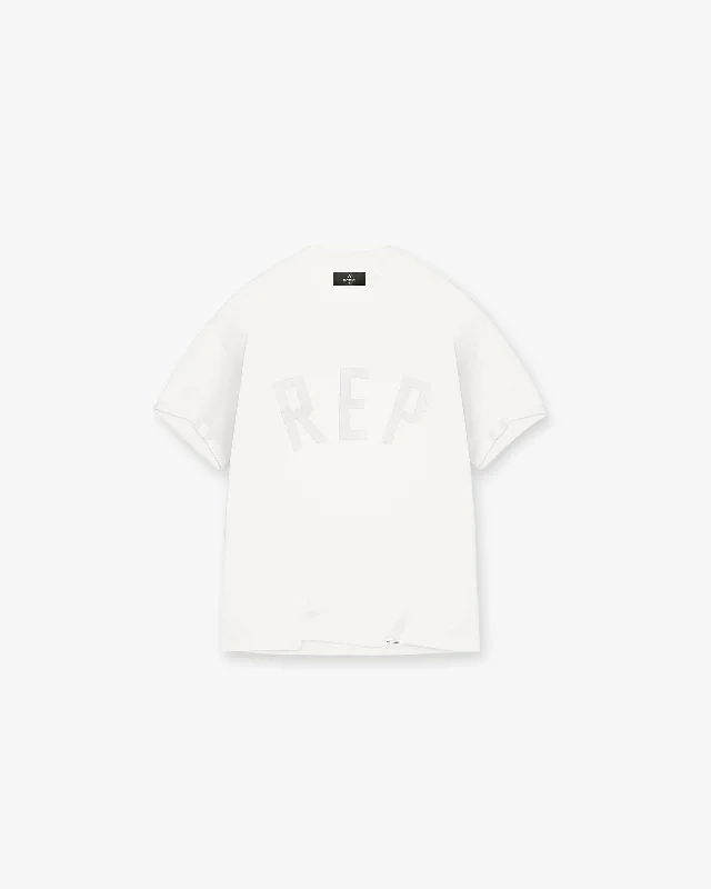 Rep Applique T-Shirt - Flat White