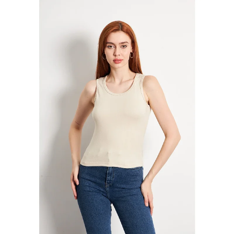 Beige Basic Tank Top