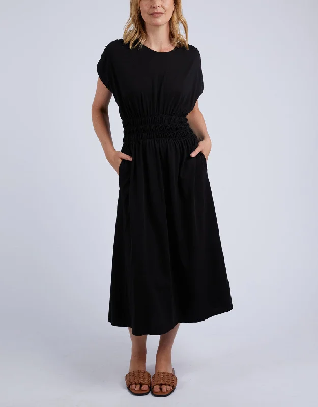 Nelle Midi Dress - Black